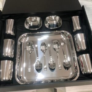steel square dinner set